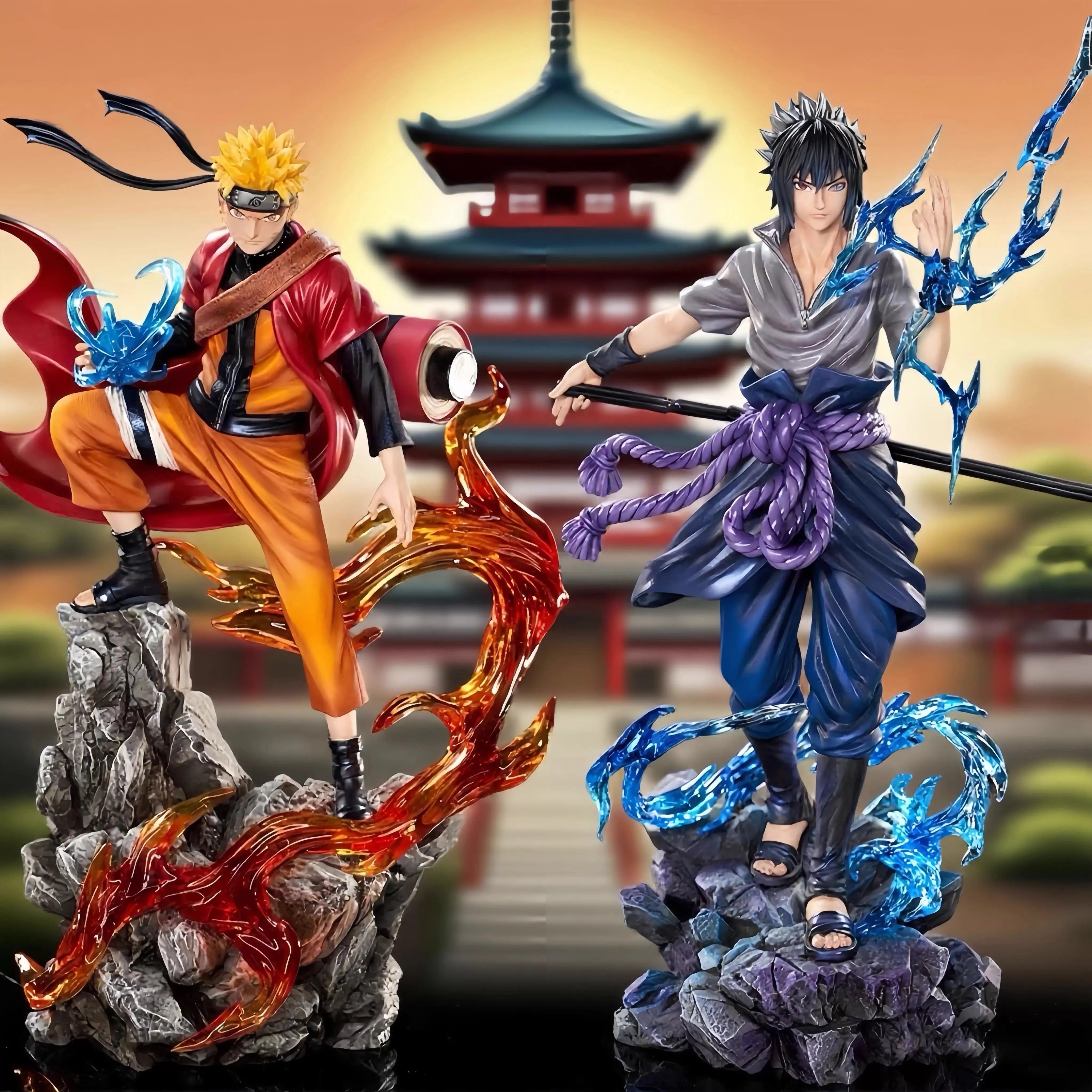 Naruto & Sasuke Figure Set 23cm PVC Statue Anime Figure - The Eezee Shop