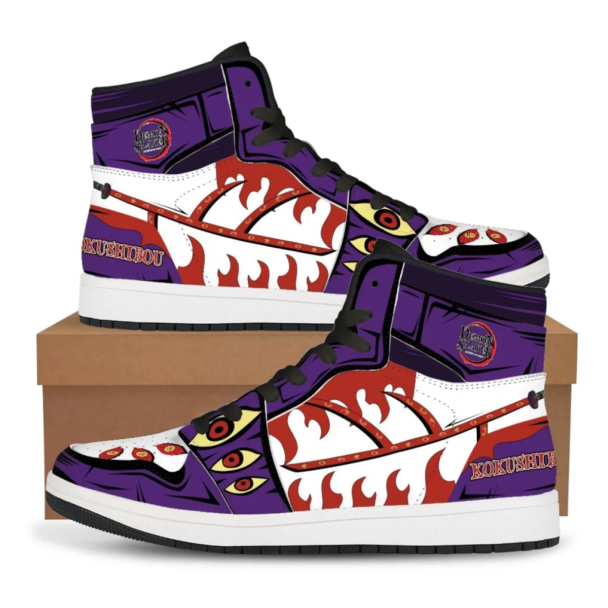 Demon Slayer High-Top Sneakers | Nezuko & Rengoku Print Shoes Sneakers - The Eezee Shop