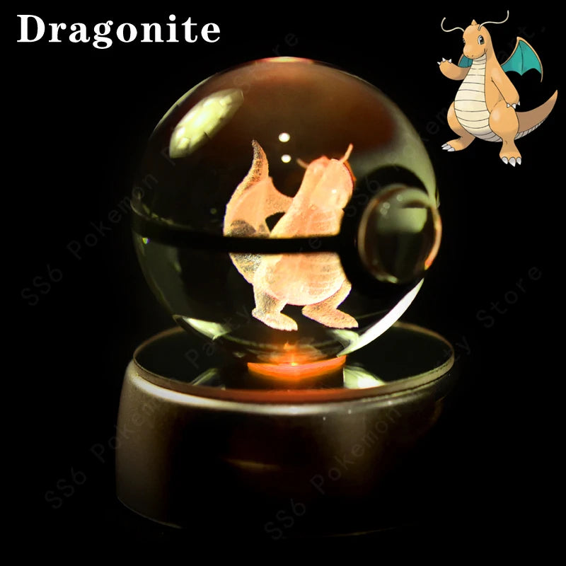 Pokemon 3D Crystal Ball Night Light | Mewtwo, Pikachu & Gengar Lamps & Night Lights - The Eezee Shop