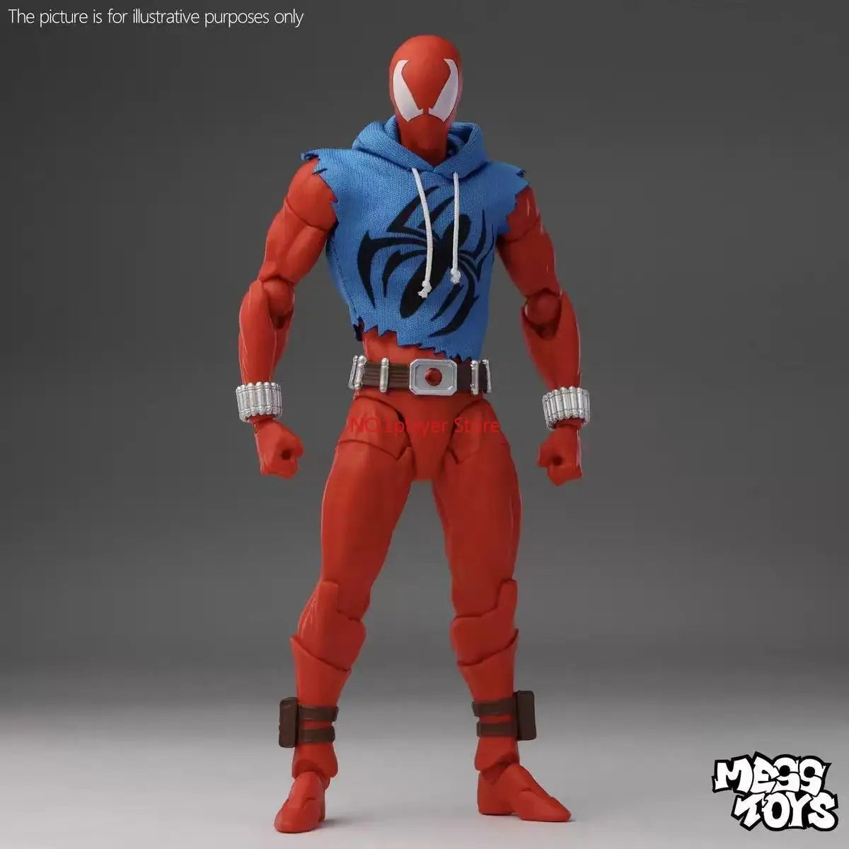 Scarlet Spider Battle-Damaged Figure | Fabric Costume 1/12 Collectible Figures - The Eezee Shop