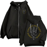 Sauron Eye Zip-Up Hoodie | Vintage Oversized Fantasy Jacket Hoodies & Sweatshirts - The Eezee Shop