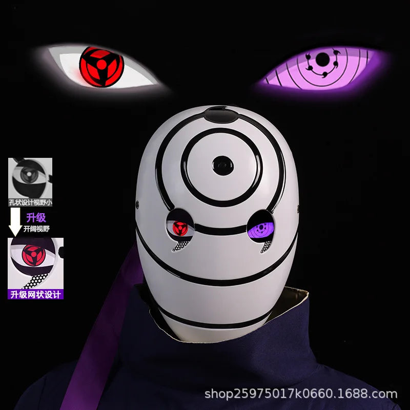 Obito Uchiha Light-Up Mask | Naruto Sharingan Cosplay Helmet Cosplay Masks & Helmets - The Eezee Shop