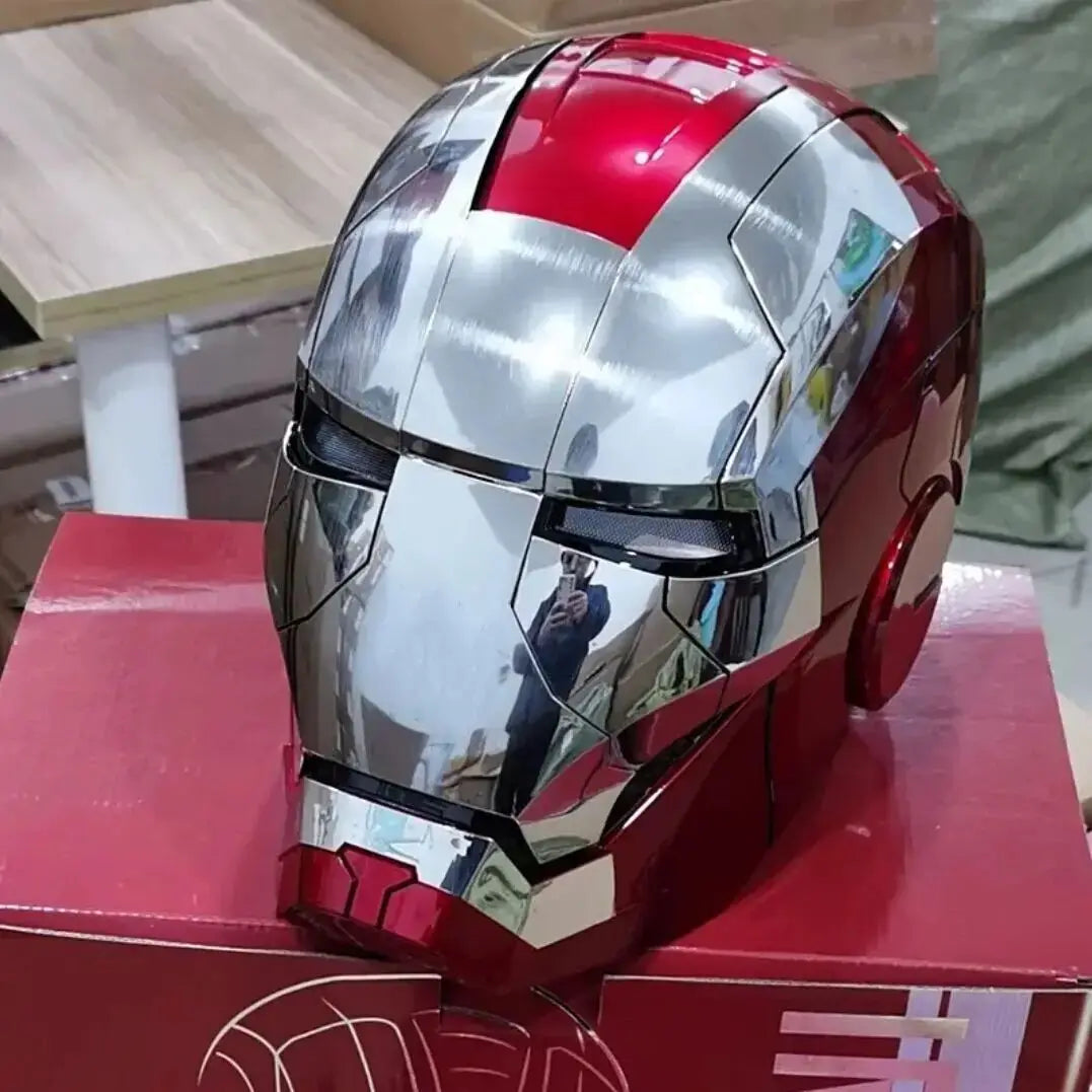 Black Iron Man Mk5 Helmet | Voice-Activated Wearable Helmet Cosplay Masks & Helmets - The Eezee Shop