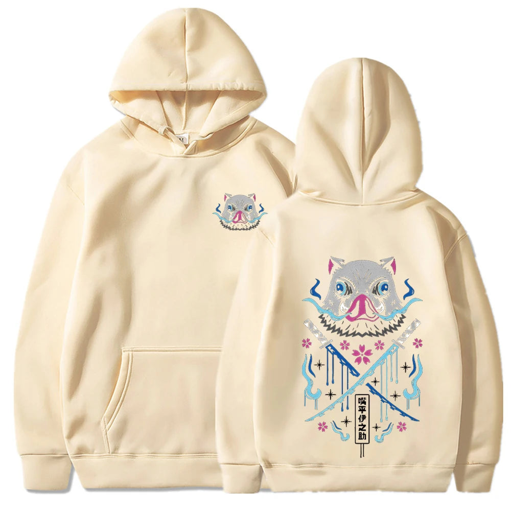 Inosuke Hoodie | Demon Slayer Kawaii Manga Pullover Hoodies & Sweatshirts - The Eezee Shop