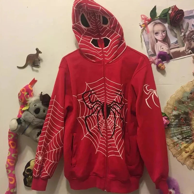 Rhinestone Skeleton Zip-Up Hoodie | Women's Gothic Oversized Hoodies & Sweatshirts - The Eezee Shop