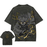 Zenitsu Agatsuma Washed T-Shirt | Demon Slayer Retro Tee Graphic Tees - The Eezee Shop