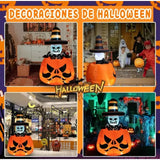 7ft Skeleton Pumpkin Inflatable | LED Halloween Lawn Display Outdoor Halloween Decorations - The Eezee Shop