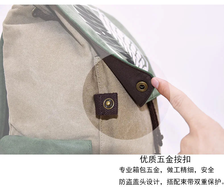 Attack on Titan Canvas Backpack | Anime Laptop School Bag Backpacks - The Eezee Shop