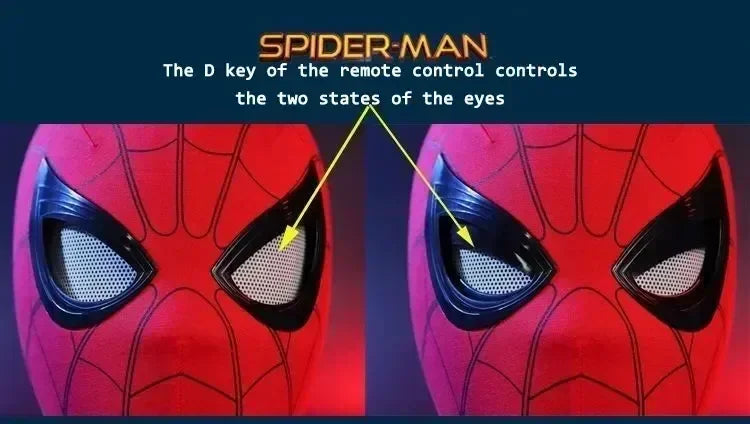 Miles Morales Light-Up Mask | Moving Eyes Ring Control 1:1 Cosplay Masks & Helmets - The Eezee Shop