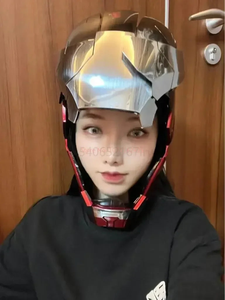 Black Iron Man Mk5 Helmet | Voice-Activated Wearable Helmet Cosplay Masks & Helmets - The Eezee Shop