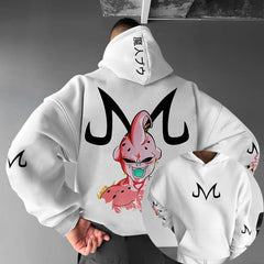 Dragon Ball Z Majin Buu Pink Hoodie Men Anime Streetwear Cosplay Sweatshirt with Japanese Print Casual Pullover for Fans Fashion Hoodies Series - The Eezee Shop