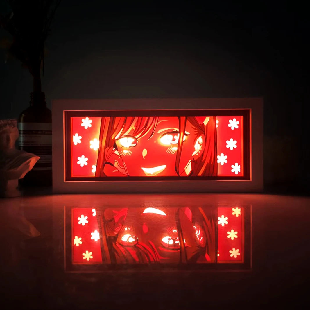 Anime Paper-Cut Light Box | Remote Control Color Night Light Lamps & Night Lights - The Eezee Shop
