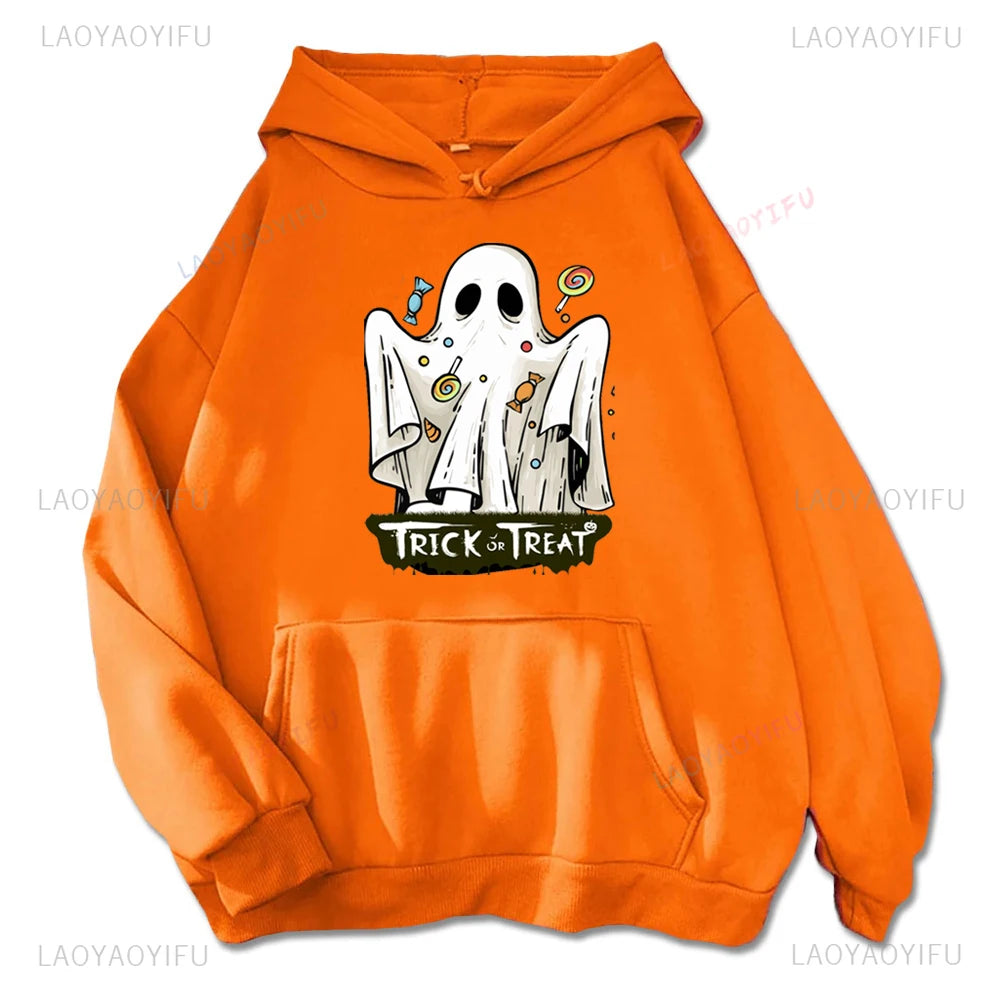 Trick or Treat Bat & Pumpkin Hoodie | Women's Halloween Pullover Hoodies & Sweatshirts - The Eezee Shop