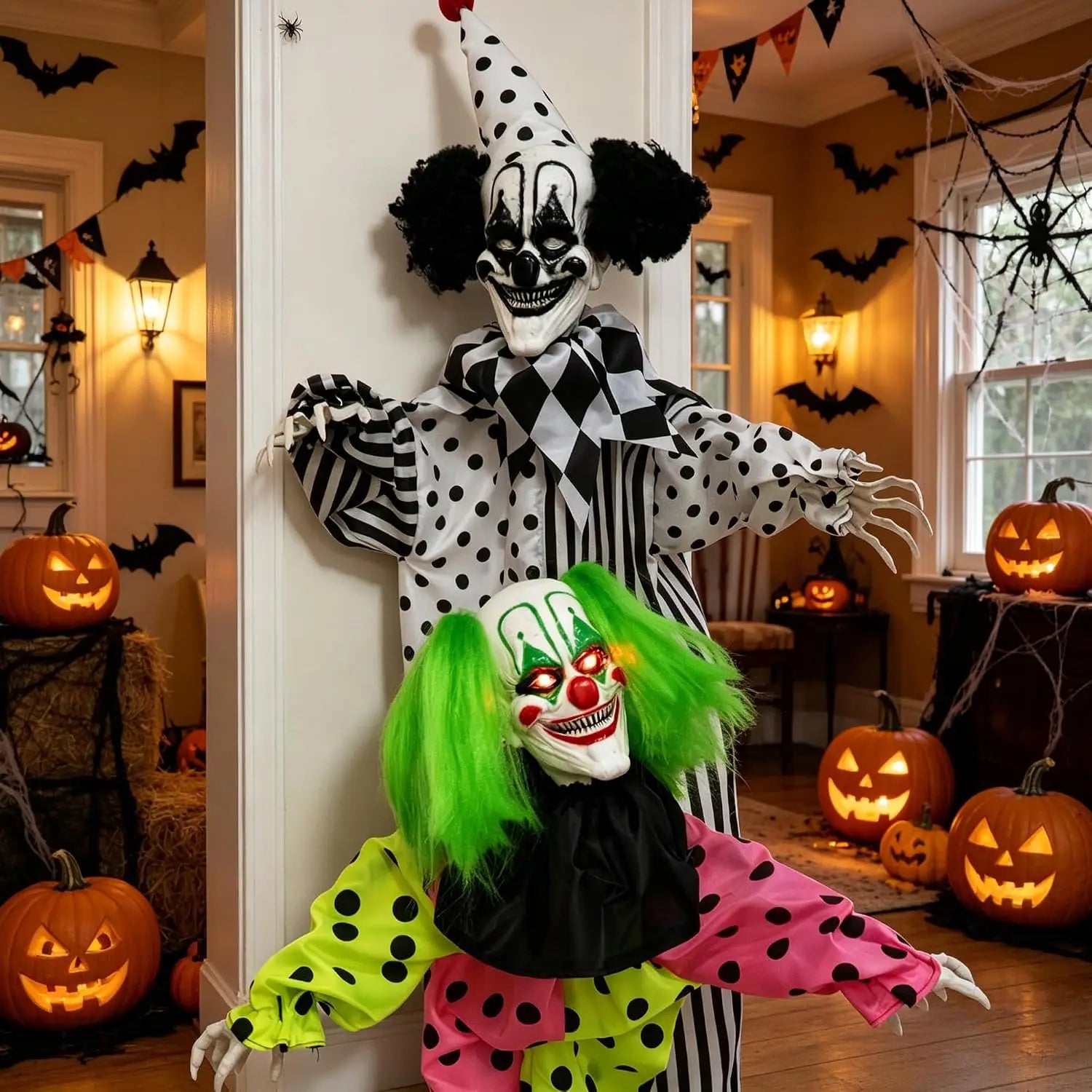 6-Foot Animatronic Clown | Outdoor Halloween Yard Decoration Outdoor Halloween Decorations - The Eezee Shop