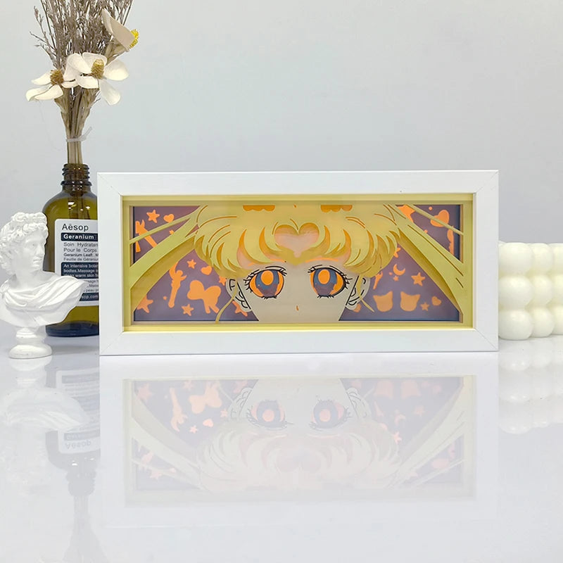 Roronoa Zoro Paper-Cut Shadow Box | Remote Color Night Light Lamps & Night Lights - The Eezee Shop