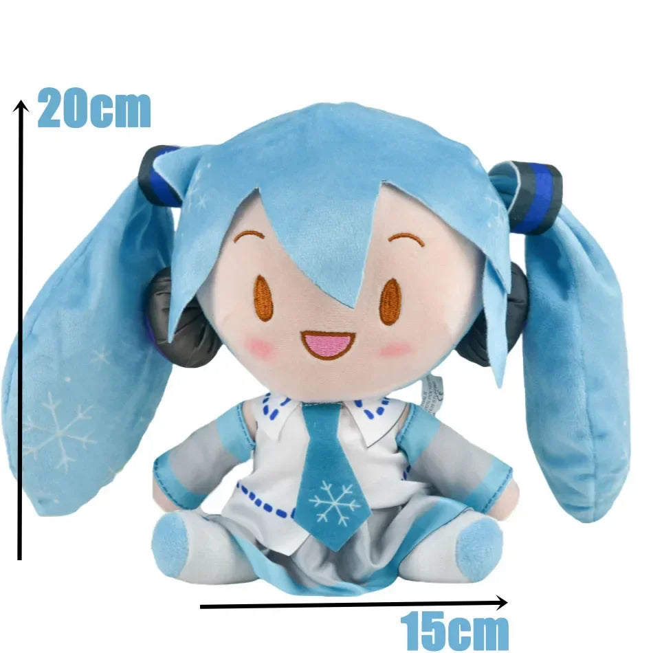 Cartoon 20cm Hatsune Miku Plush Doll Toy Anime sakura Miku snow Miku Character Kawaii Sitting posture Fufu Kids Christmas Gift