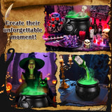 Witch Cauldron with LED Fog Mister | Skeleton Halloween Decor Halloween Decorations - The Eezee Shop