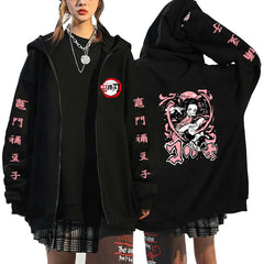 Nezuko Kamado Demon Slayer Zip-Up Hoodie