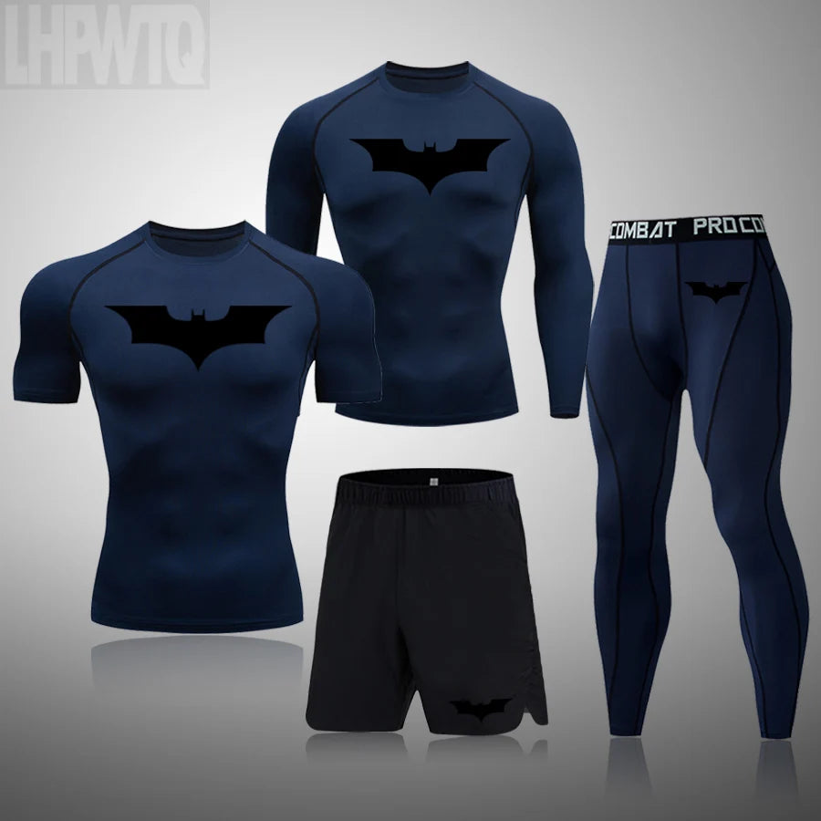 Men's Superhero Compression Set | Quick-Dry Gym Rashguard Suit Gym & Compression Wear - The Eezee Shop