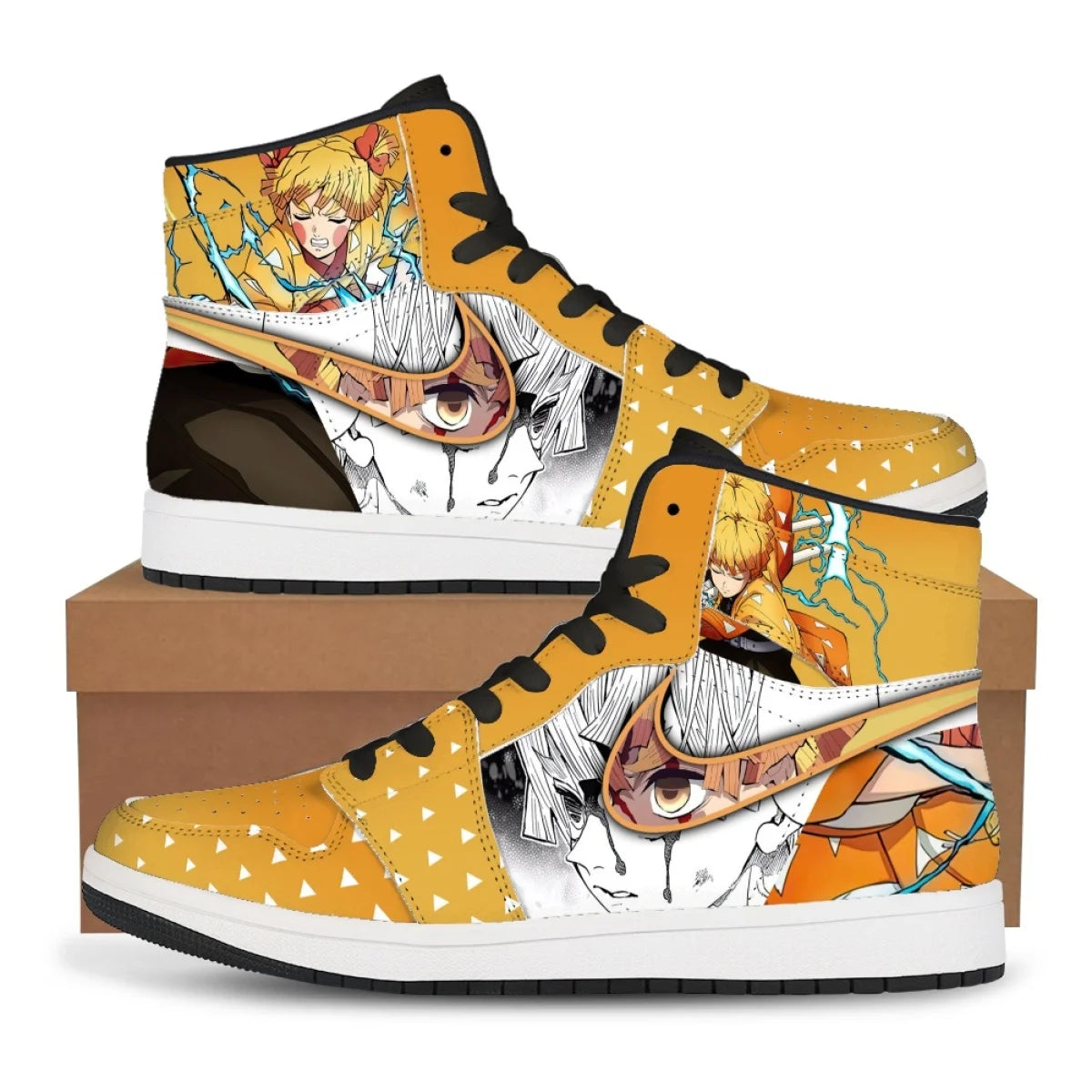 Demon Slayer High-Top Sneakers | Nezuko & Rengoku Print Shoes Sneakers - The Eezee Shop