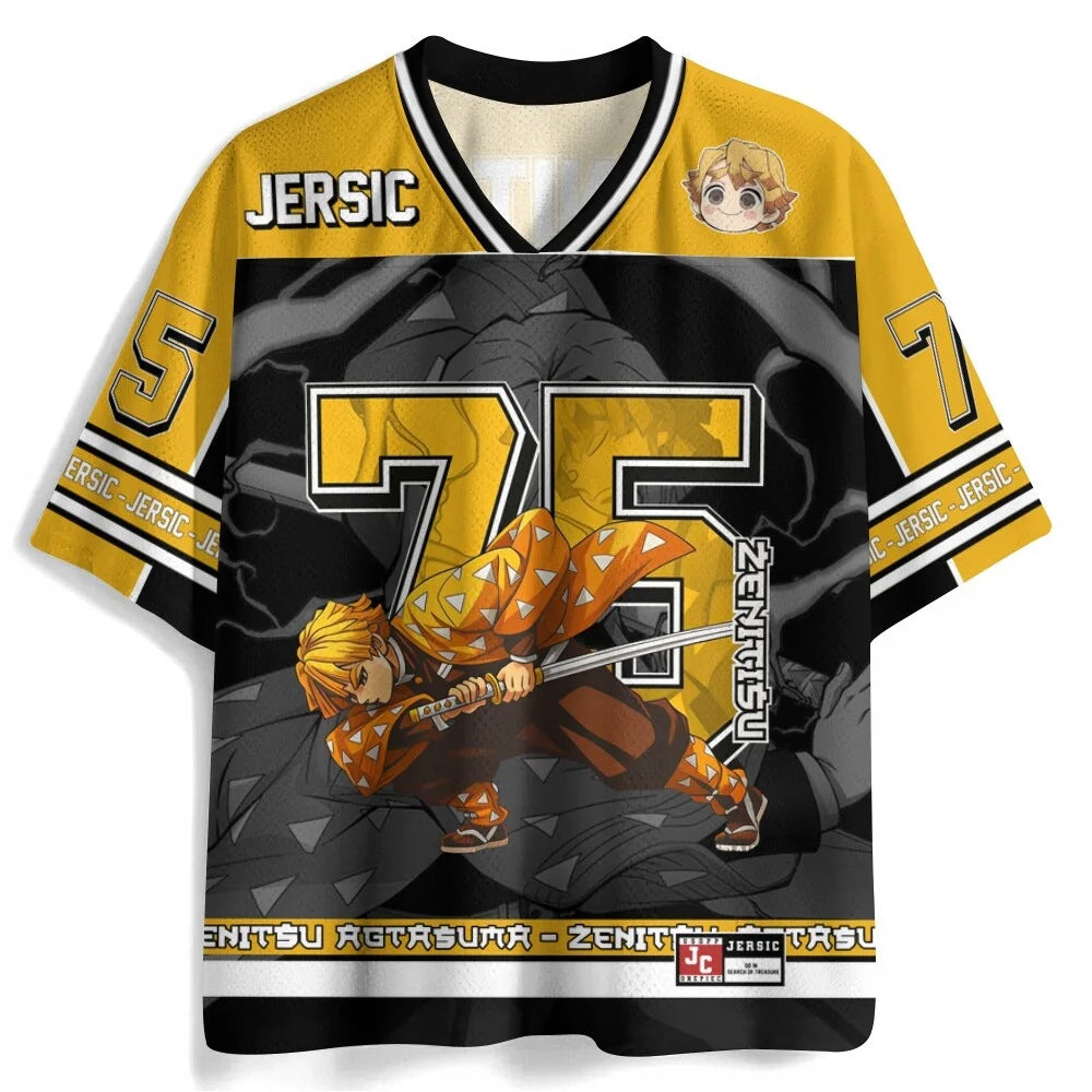 Demon Slayer Number Jersey | Oversized Unisex Anime Tee Graphic Tees - The Eezee Shop
