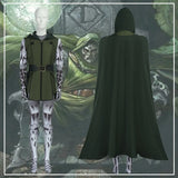 Doctor Doom Cosplay Costume | Green Vest Jumpsuit with Cape Set Cosplay Costumes - The Eezee Shop