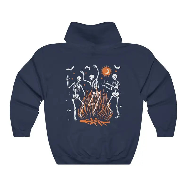 Dancing Skeleton Hoodie | Mall Goth Unisex Halloween Pullover Hoodies & Sweatshirts - The Eezee Shop
