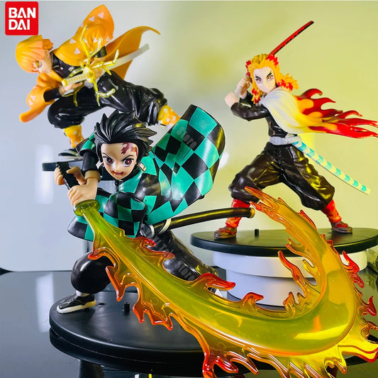 Demon Slayer Tanjiro Zenitsu Rengoku Anime T-Shirt Kimetsu no Yaiba Trio Graphic Tee | TheEezeeShop Anime Figure - The Eezee Shop