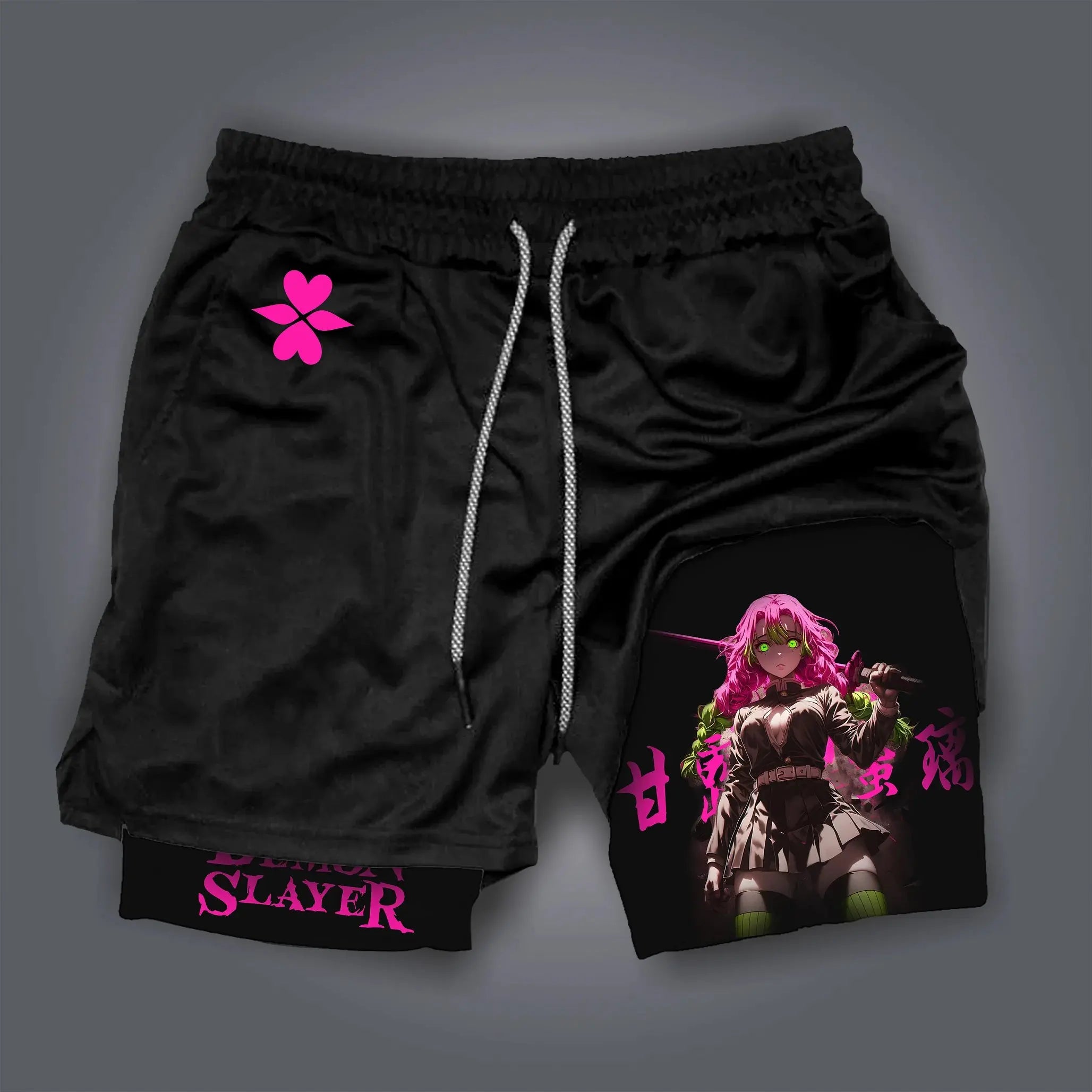 Demon Slayer Double-Layer Gym Shorts | Men's Quick-Dry Shorts Shorts - The Eezee Shop