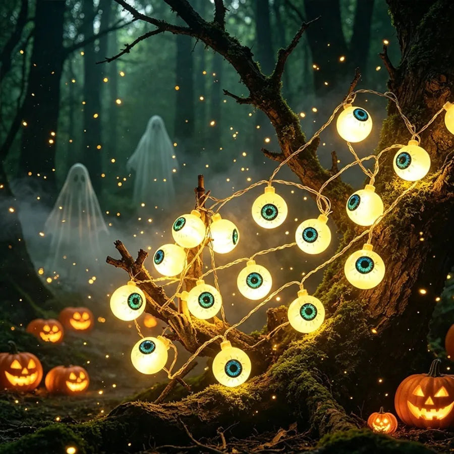 Eyeball LED String Lights | Battery Halloween Fairy Lights Halloween Lights - The Eezee Shop