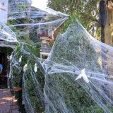 Glow Stretch Spider Web with Spiders | Halloween Cobweb Decor Halloween Decorations - The Eezee Shop