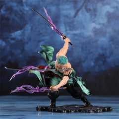 One Piece Roronoa Zoro 10CM Anime GK Figure Toy – Three Sword Style Mini Collectible Statue Anime Figure - The Eezee Shop