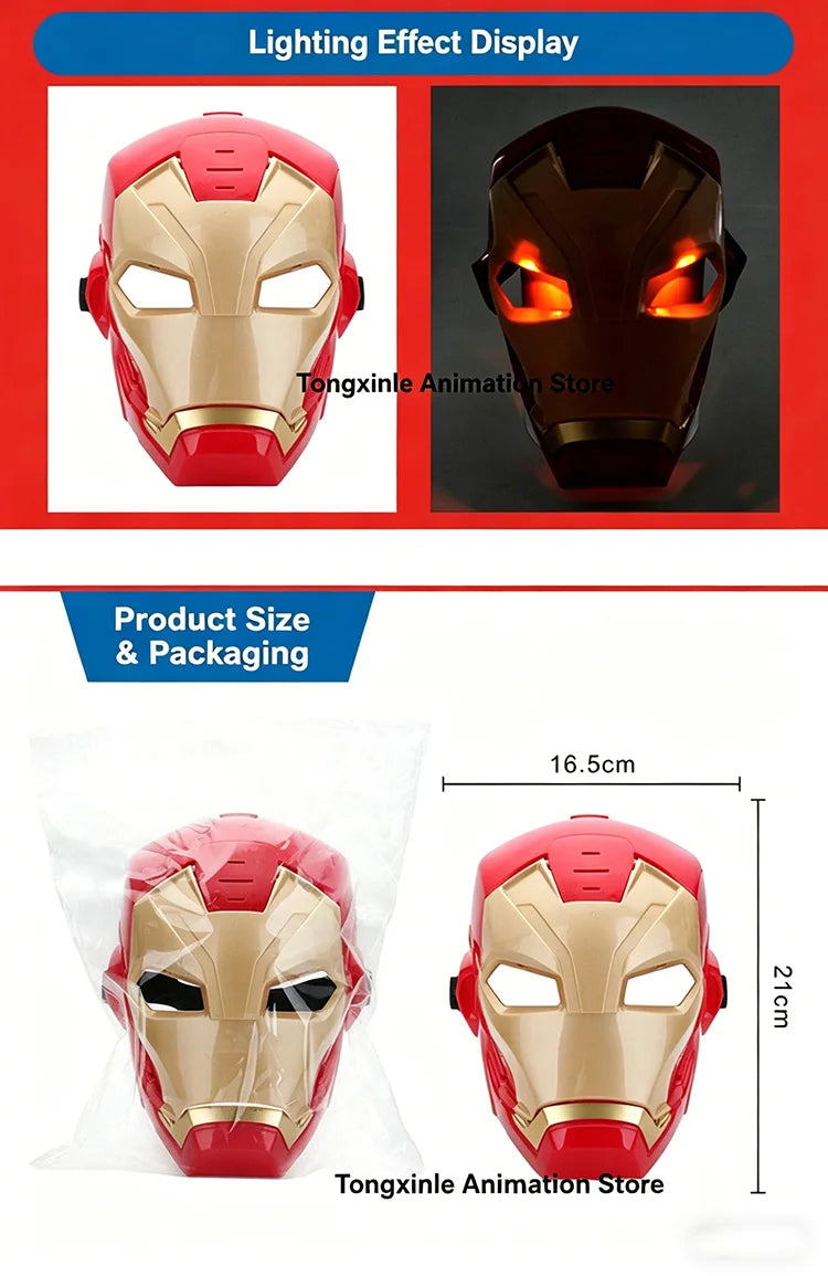 Iron Man Cosplay Set for Kids | Light-Up Mask, Gloves & Launcher Cosplay Props - The Eezee Shop