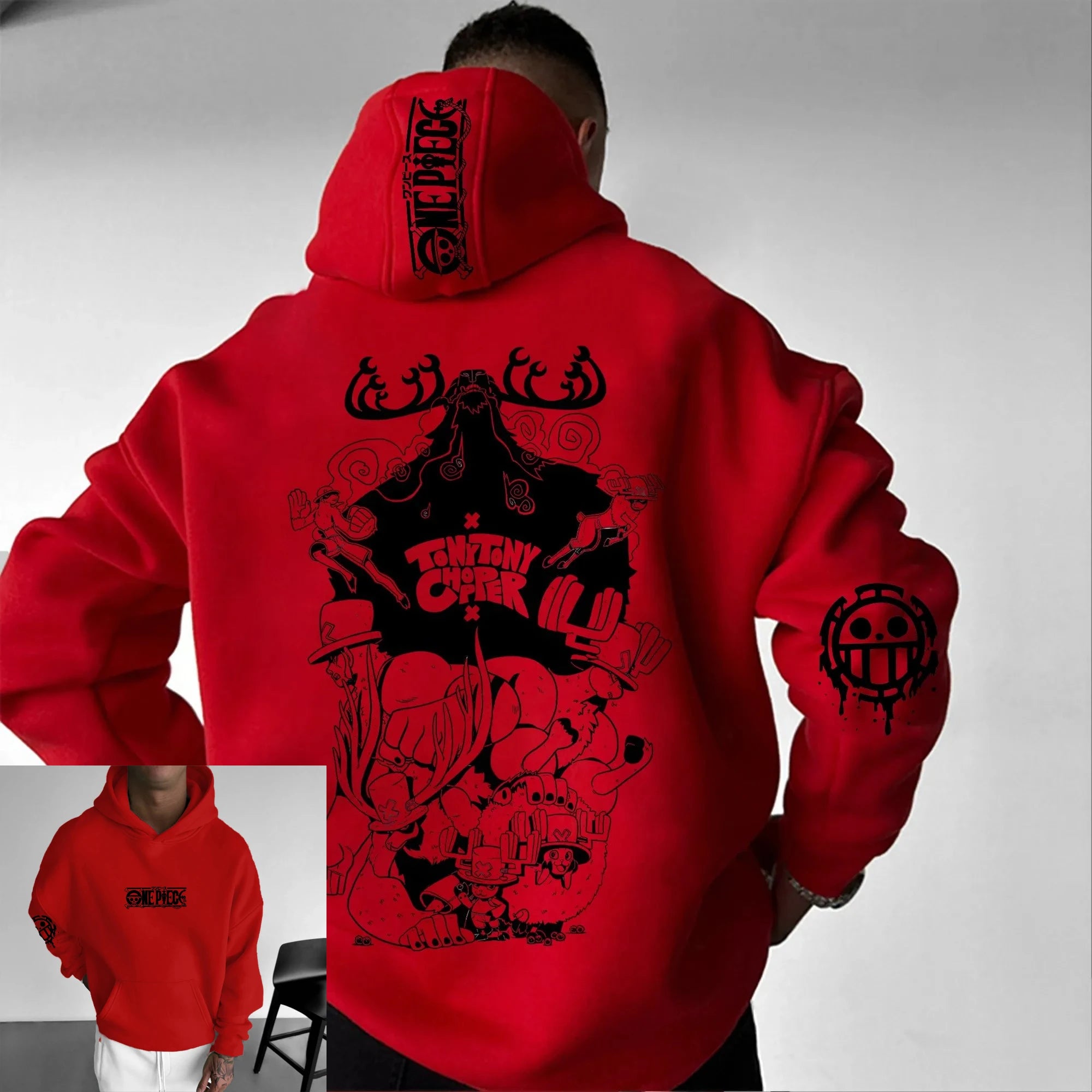 Tony Tony Chopper Graphic Hoodie | One Piece Pullover Hoodies & Sweatshirts - The Eezee Shop