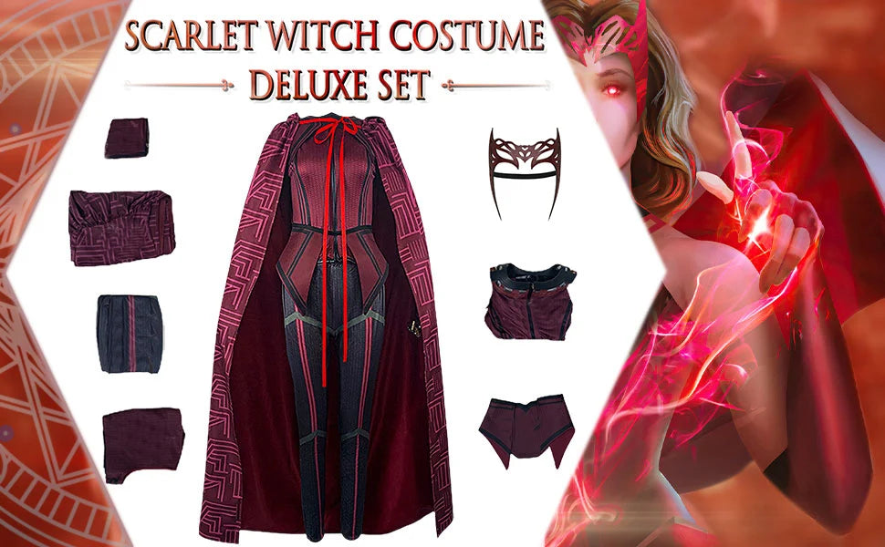 Scarlet Witch Costume with Mask | Women's WandaVision Cosplay Cosplay Costumes - The Eezee Shop