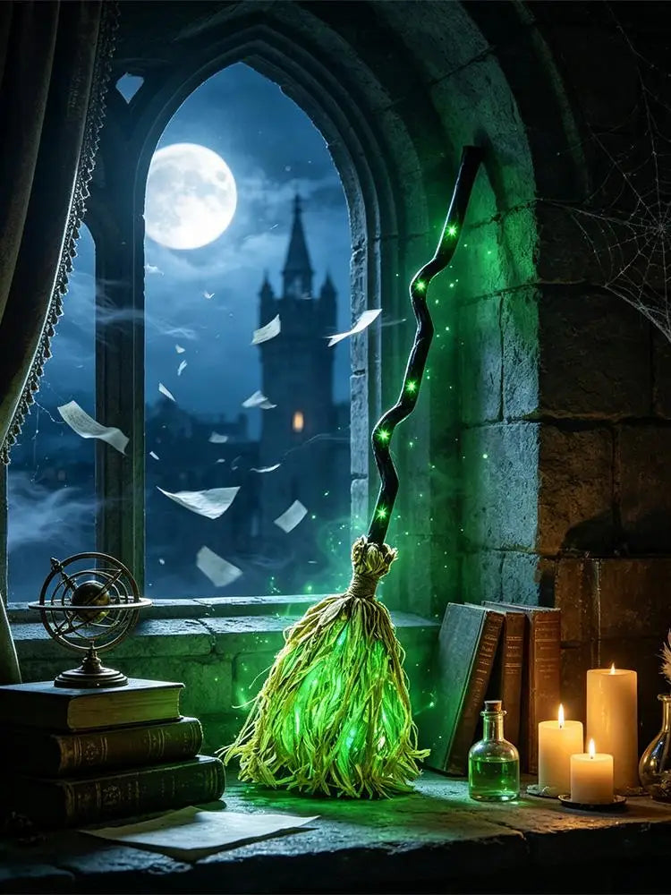90cm Animated Dancing Witch Broom | Outdoor Halloween Decoration Outdoor Halloween Decorations - The Eezee Shop