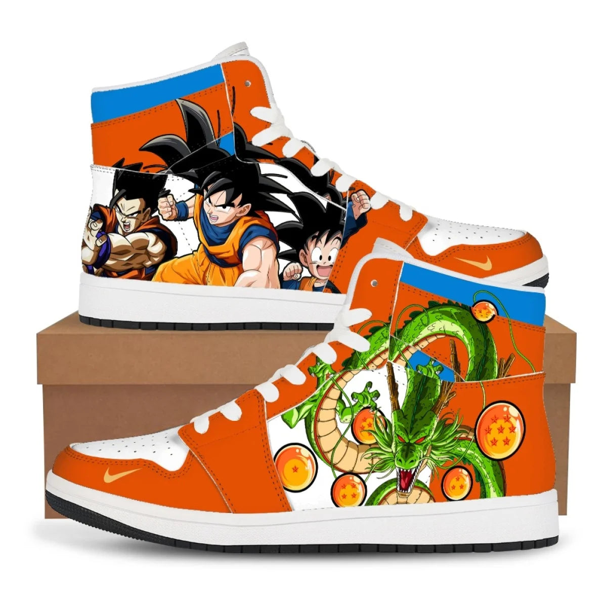 Gotenks & Goku Custom Sneakers | Dragon Ball High-Top Shoes Sneakers - The Eezee Shop