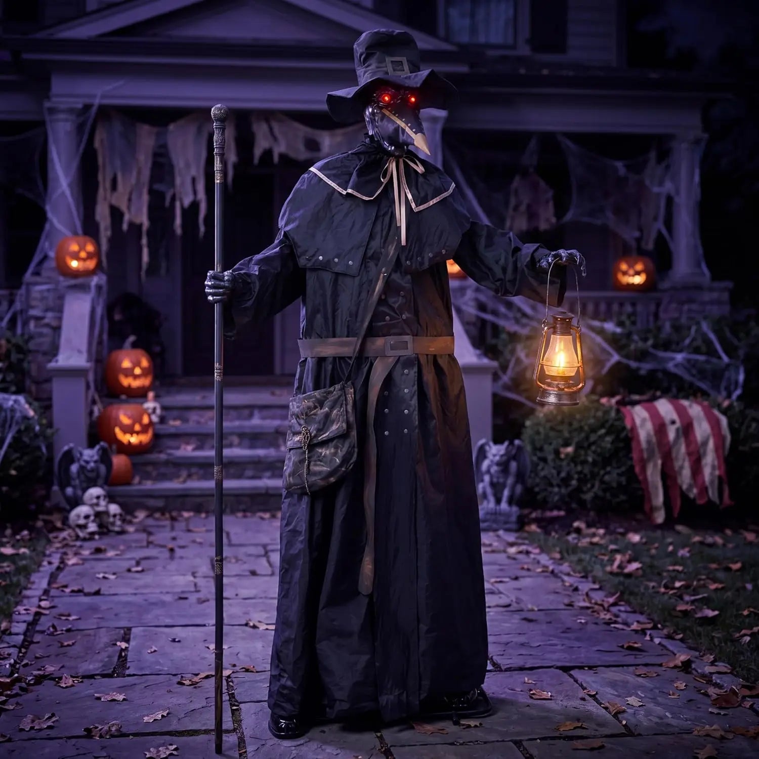 74.8" Animatronic Ghost Doctor | Sound-Activated Halloween Prop Outdoor Halloween Decorations - The Eezee Shop