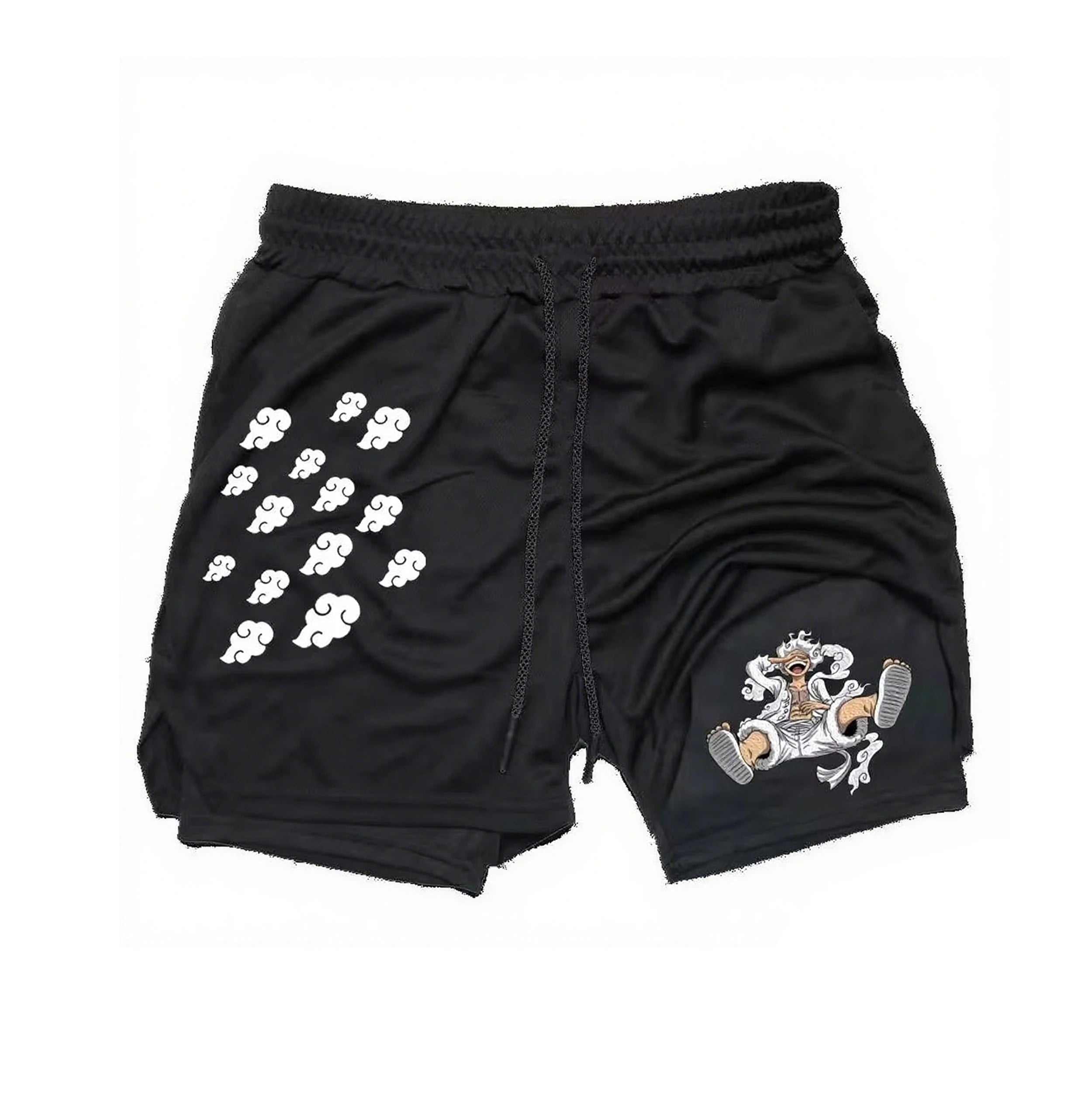 One Piece 2-in-1 Workout Shorts | Quick-Dry Double-Layer Shorts Shorts - The Eezee Shop