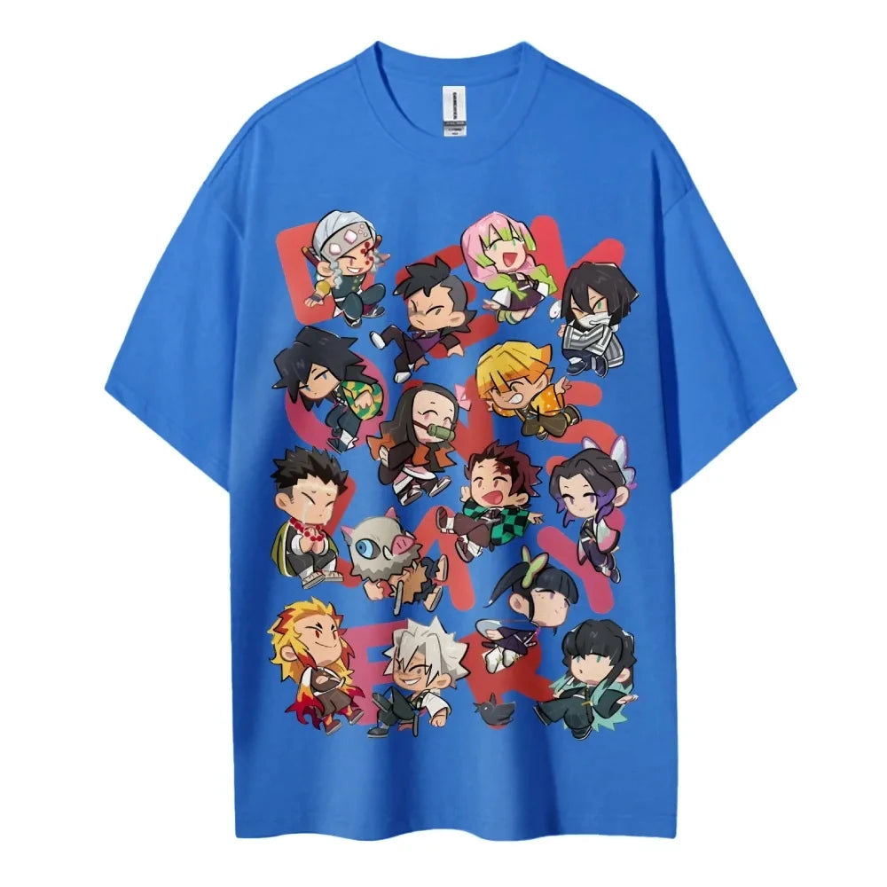 Demon Slayer Half-Sleeve T-Shirt | Classic Characters Sports Tee Graphic Tees - The Eezee Shop