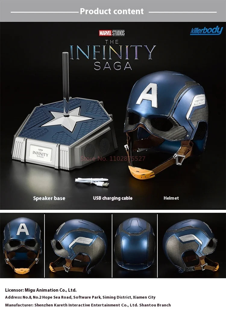 Captain America 1:1 Wearable Helmet | Avengers Display Mask Cosplay Masks & Helmets - The Eezee Shop