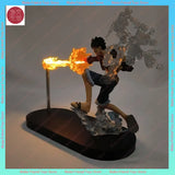 Portgas D. Ace LED Night Light | One Piece Flame Lamp Wood Base Lamps & Night Lights - The Eezee Shop