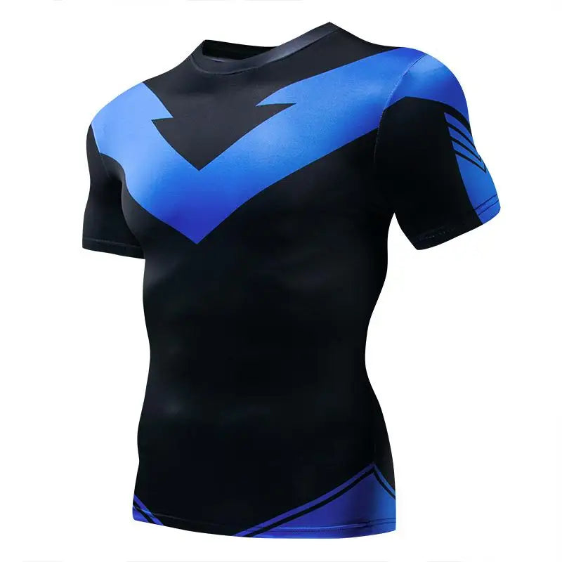 Nightwing 3D Compression Shirt | Men's Rash Guard Training Top Gym & Compression Wear - The Eezee Shop