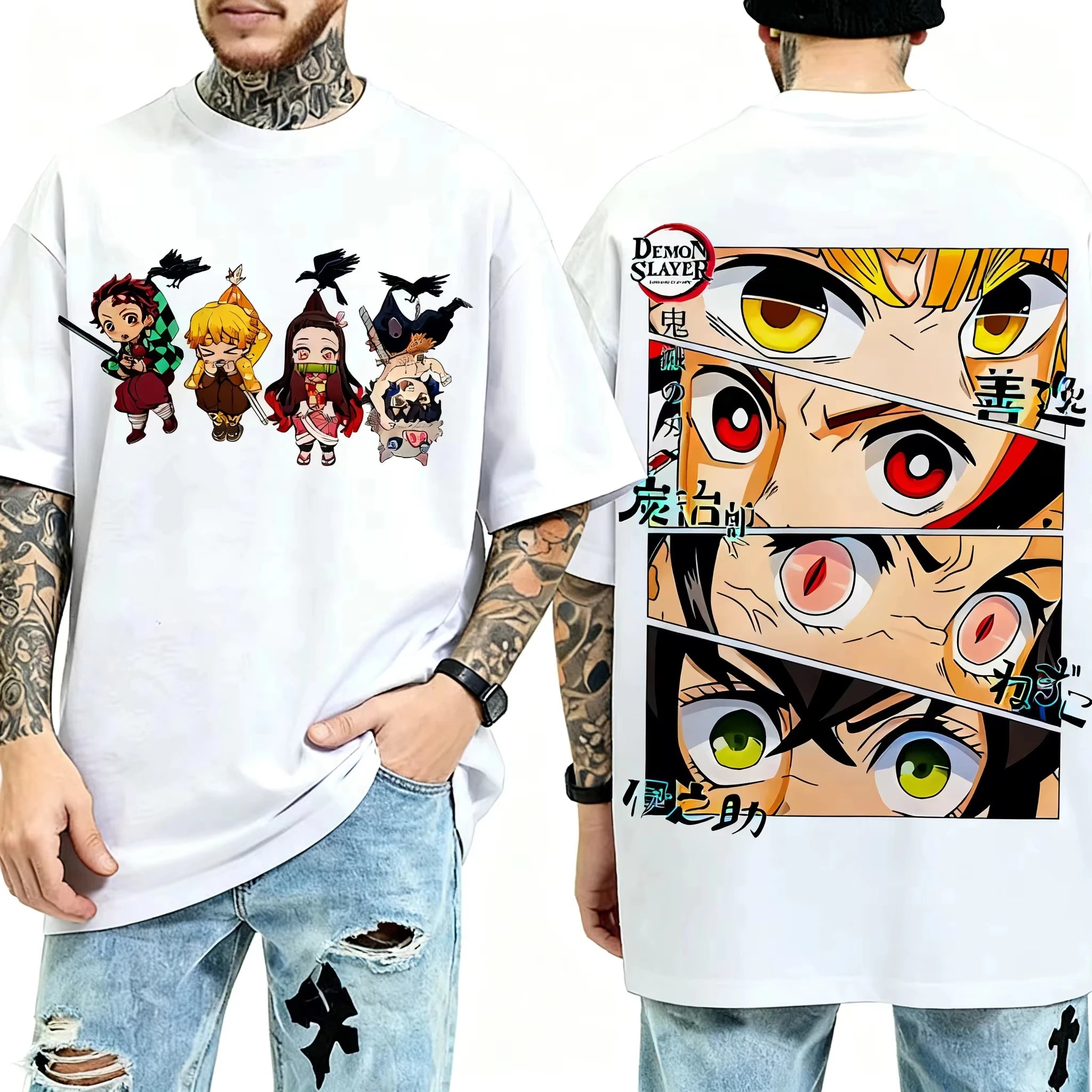Demon Slayer Character Eyes T-Shirt | Unisex Sports Tee Graphic Tees - The Eezee Shop