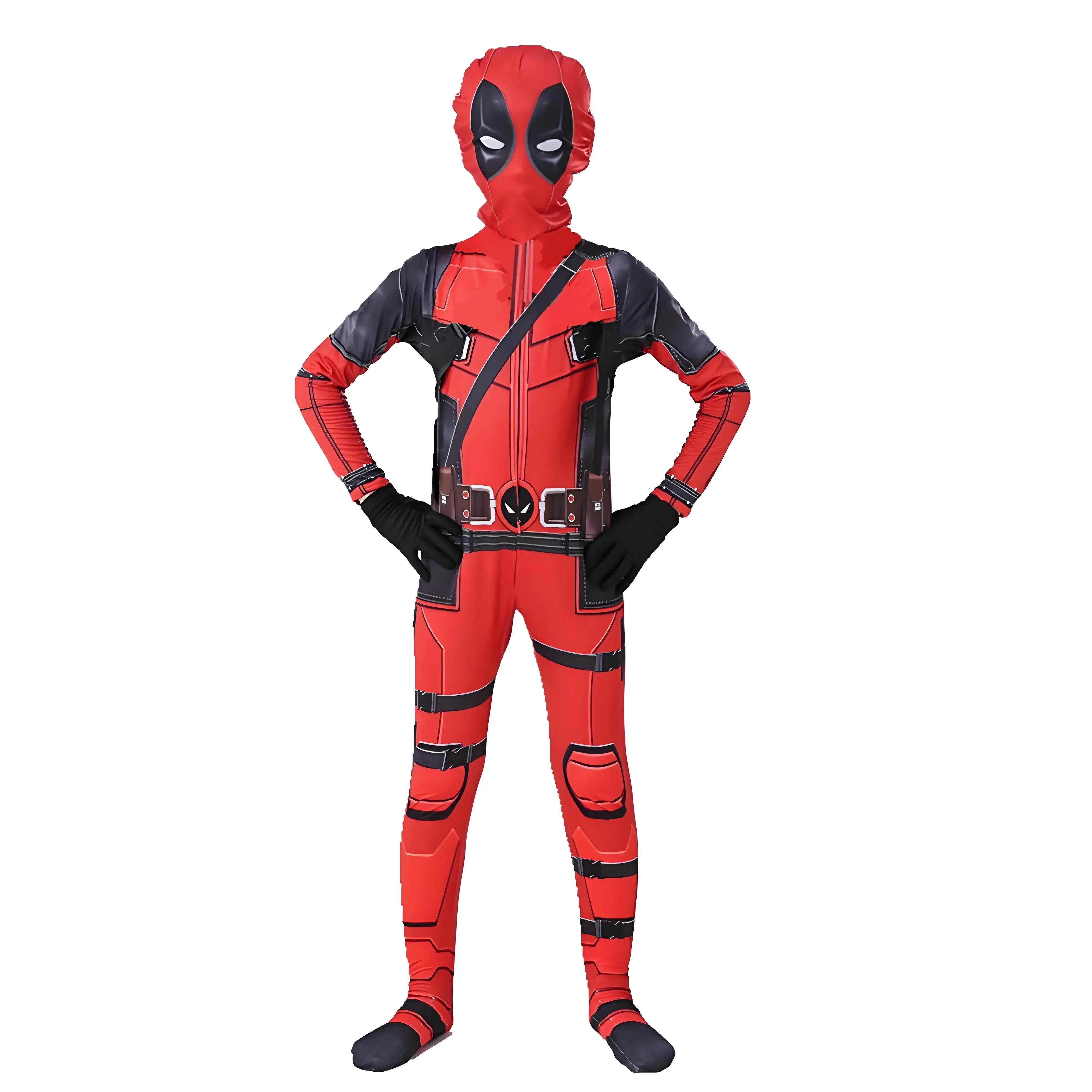 Deadpool Costume with Telescopic Swords | Superhero Jumpsuit Cosplay Costumes - The Eezee Shop