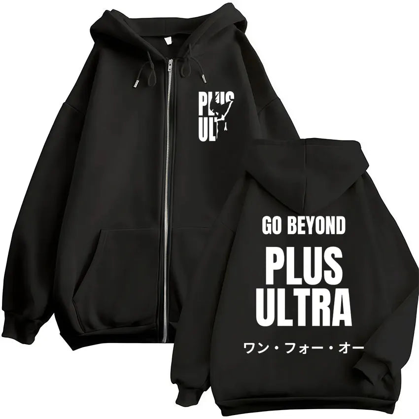 My Hero Academia Zip-Up Hoodie | Vintage Fleece Sweatshirt Hoodies & Sweatshirts - The Eezee Shop