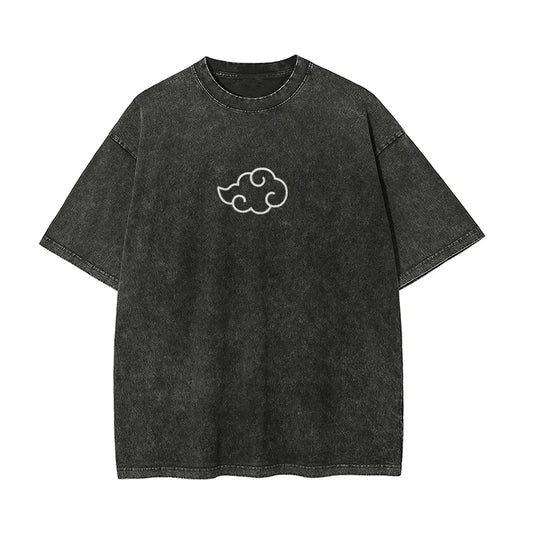Naruto Itachi Uchiha T Shirt Sharingan Eye Vintage Acid Wash Streetwear Oversized Retro Anime Graphic Cotton Men Tees Top Anime Tshirts - The Eezee Shop