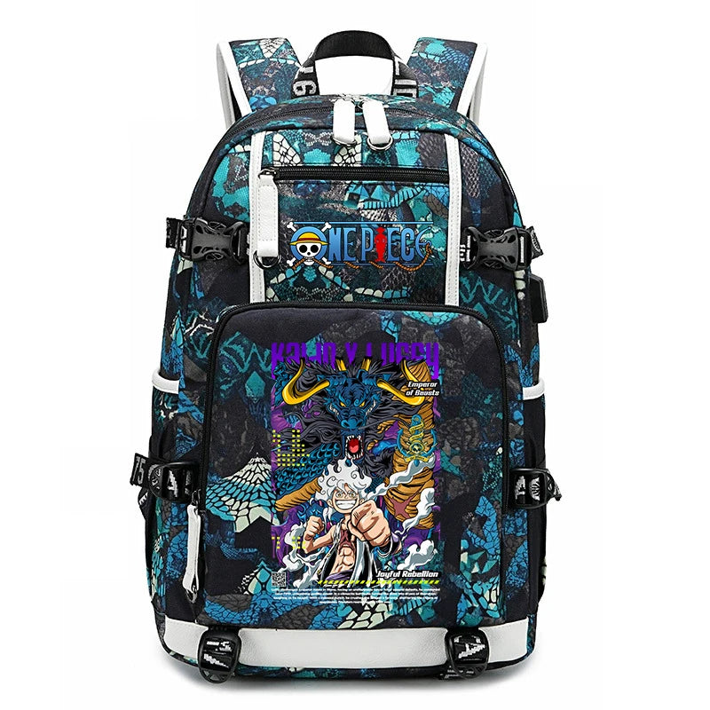 One Piece Luffy School Backpack | Large Capacity Bookbag Backpacks - The Eezee Shop