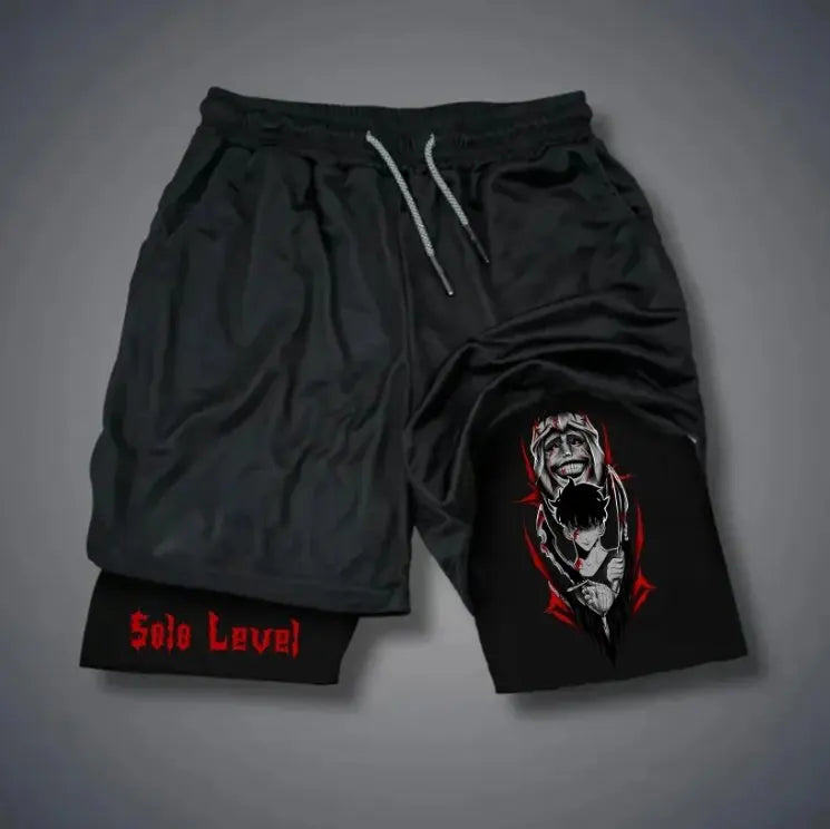 Anime Graphic Gym Shorts | Unisex Quick-Dry Streetwear Shorts Shorts - The Eezee Shop