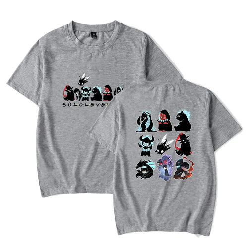 Solo Leveling Tee Merch T-shirts Cosplay Women Men Fashion Casual Crewneck Short Sleeve Streetwear T-shirt Gift Clothing New Anime Tshirts - The Eezee Shop
